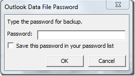 enter password to import the file