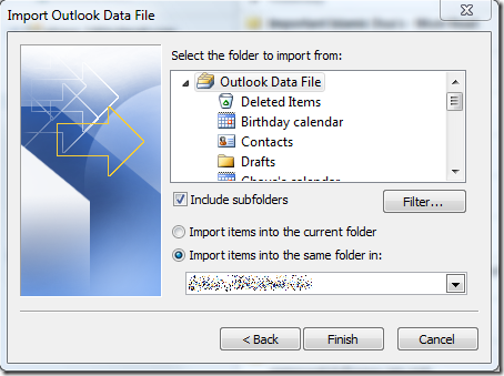Import Outlook File
